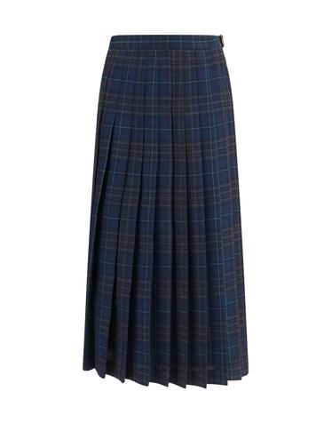 [해외직구][K68]버버리 8131308 C7157 여성 스커트 치마 롱 미디 미니스커트 Pleated check wool blend Skirt