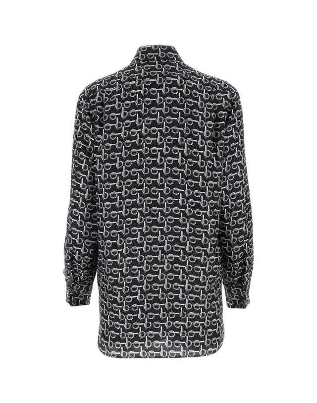 버버리 [해외직구][X45]버버리 8090732 B9593 여성 셔츠 남방 블라우스 Printed silk shirt 착용컷