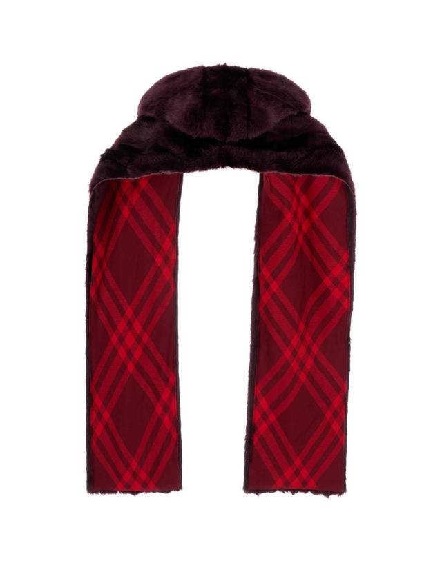 버버리 [해외직구][X45]버버리 8079141 B7491 여성 스카프 목도리 머플러 Purple eco fur scarf 착용컷