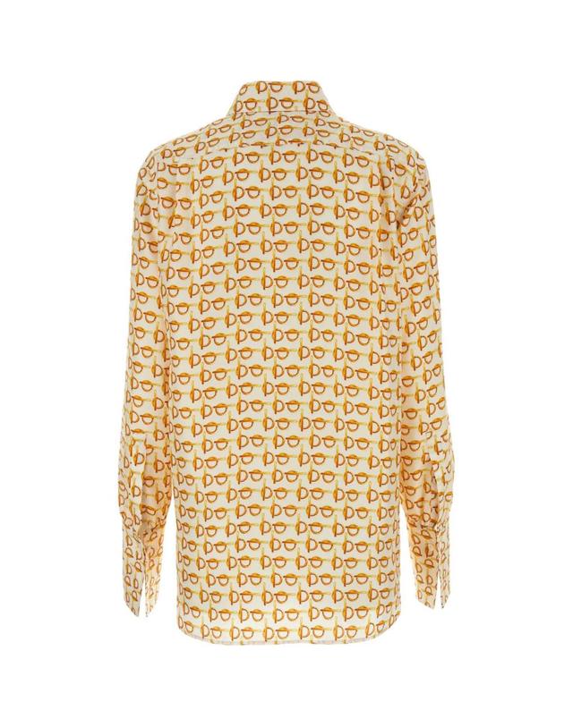 버버리 [해외직구][X45]버버리 8090731 B9555 여성 셔츠 남방 블라우스 Printed silk B shirt 착용컷