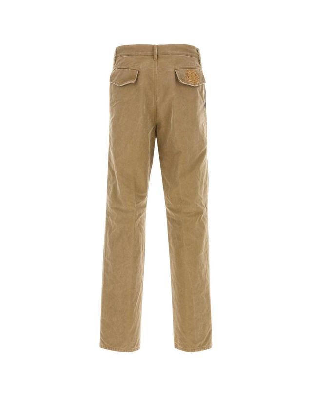 버버리 [해외직구][X45]버버리 8107985 C2234 남성 바지 면바지 조거 카고 와이드 Camel denim jeans 착용컷