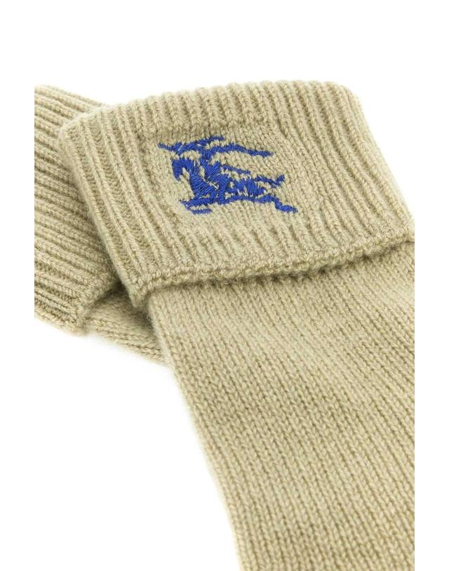 버버리 [해외직구][X45]버버리 8078828 B7311 여성 장갑 글로브 니트 가죽 Khaki cashmere blend gloves 착용컷