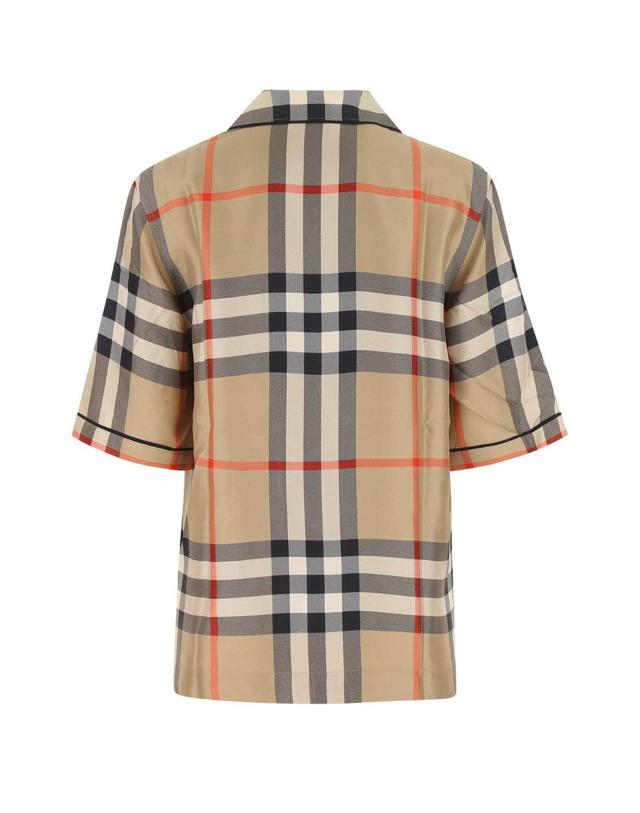 버버리 [해외직구][X45]버버리 8052749 A7028 여성 셔츠 남방 블라우스 Printed satin shirt 착용컷