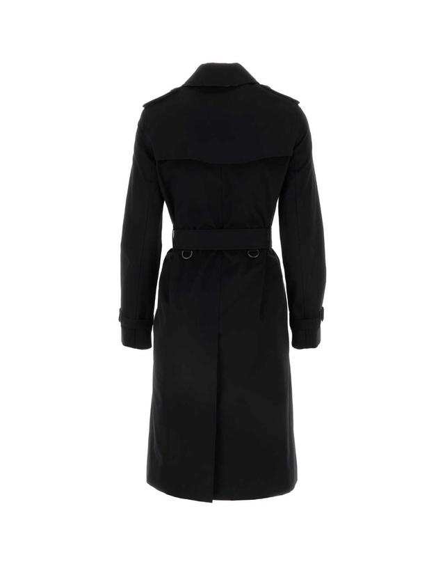 버버리 [해외직구][X45]버버리 8079412 A1189 여성 코트 트렌치코트 레인코트 Black gabardine Heritage Kensington trench coat 착용컷