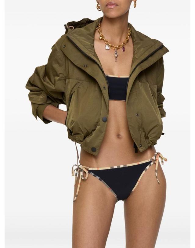 버버리 [해외직구][A94]버버리 8118812A1189 여성 비치웨어 수영복 BURBERRY BURBERRY Slip Bikini Con Bordi Check 착용컷