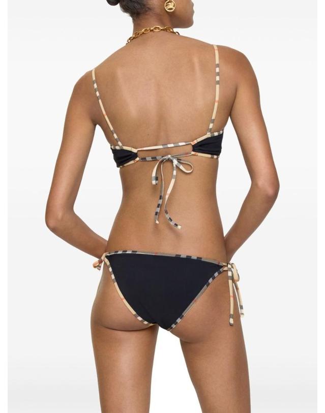 버버리 [해외직구][A94]버버리 8118812A1189 여성 비치웨어 수영복 BURBERRY BURBERRY Slip Bikini Con Bordi Check 착용컷
