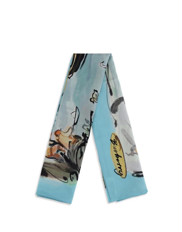 버버리 [해외직구][K68]버버리 8127785 C5336 여성 스카프 목도리 폴라드 머플러 Swan lake silk Scarf 착용컷