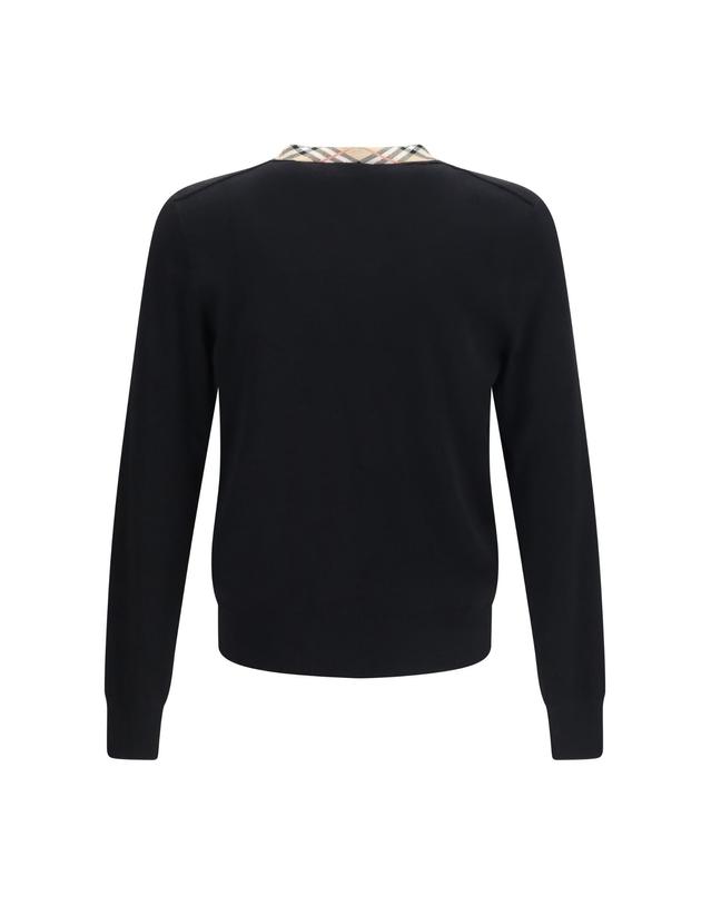 버버리 [해외직구][K68]버버리 8127128 A1189 남성 니트 스웨터 가디건 Check trim wool Sweater 착용컷