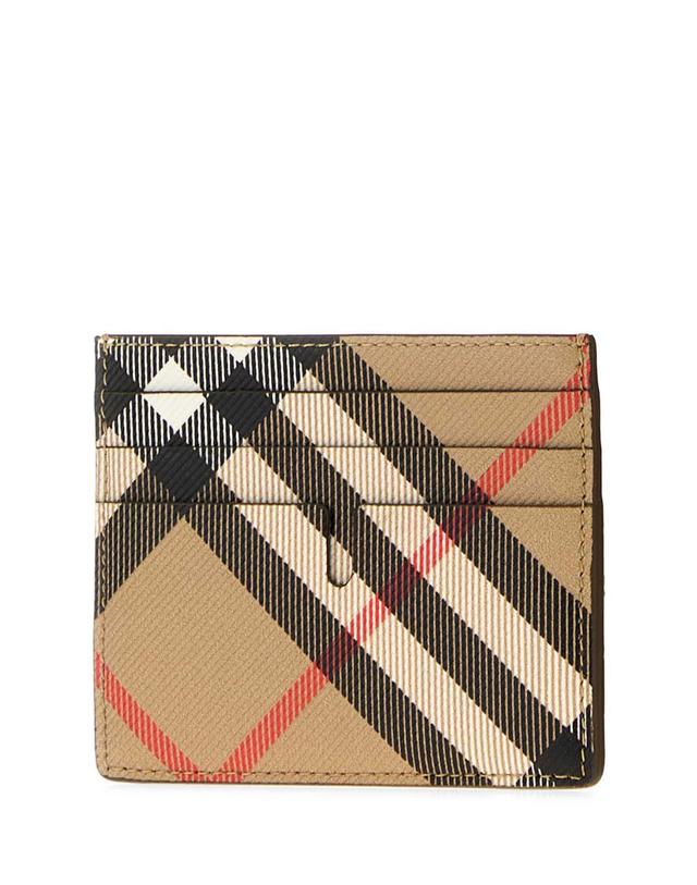 버버리 [해외직구][X45]버버리 8112305 A2021 남성 반지갑 장지갑 카드지갑 머니클립 Printed canvas card holder 착용컷