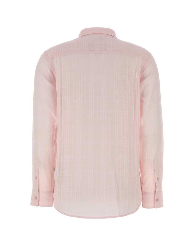 버버리 [해외직구][X45]버버리 8127757 C6094 여성 셔츠 남방 반팔 긴팔 블라우스 Pink cotton shirt 착용컷
