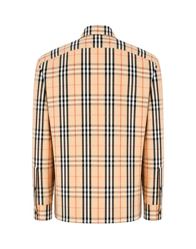 버버리 [해외직구][W63]버버리 8129460 B9368 남성 셔츠 남방 Camicia in misto cotone con stampa 착용컷
