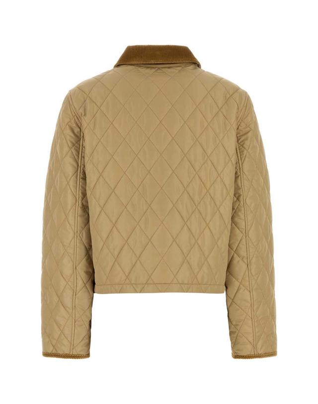 버버리 [해외직구][X45]버버리 8107466 C1544 여성 자켓 베스트 블레이저 봄버 데님 Beige nylon jacket 착용컷