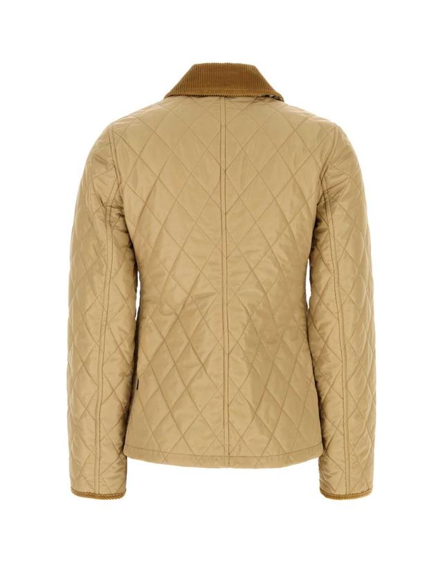 버버리 [해외직구][X45]버버리 8107511 C1544 여성 자켓 베스트 블레이저 봄버 데님 Beige nylon jacket 착용컷