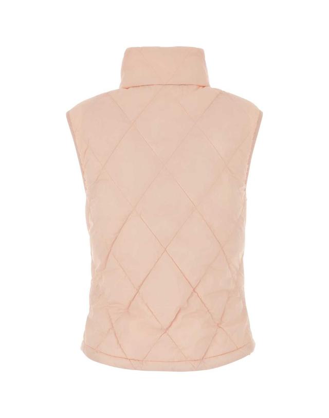 버버리 [해외직구][X45]버버리 8127262 C5331 여성 자켓 베스트 블레이저 봄버 데님 Light pink nylon sleeveless jacket 착용컷