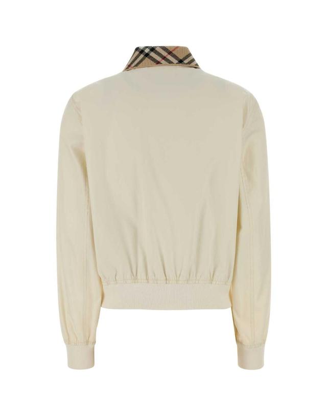 버버리 [해외직구][X45]버버리 8128318 C6056 여성 자켓 베스트 블레이저 봄버 데님 White cotton jacket 착용컷