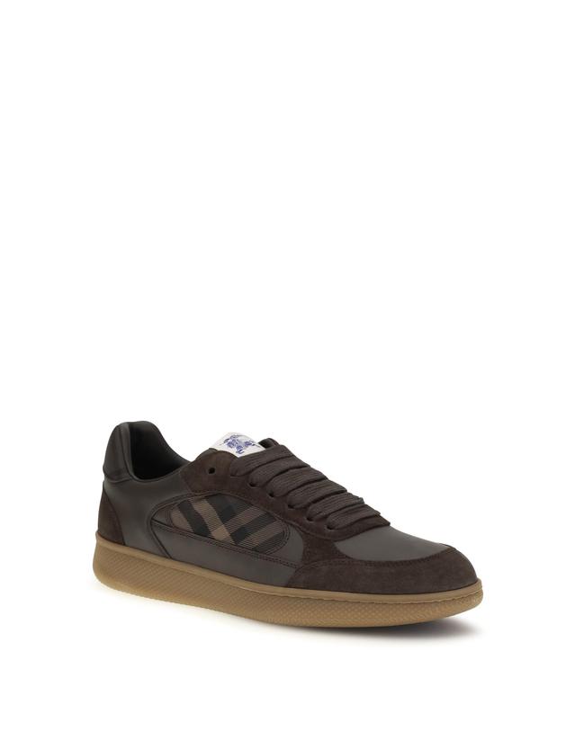 버버리 [해외직구][K68]버버리 8131050 A1276 남성 스니커즈 단화 로우탑 하이탑 Terrace Check leather and suede Sneakers 착용컷
