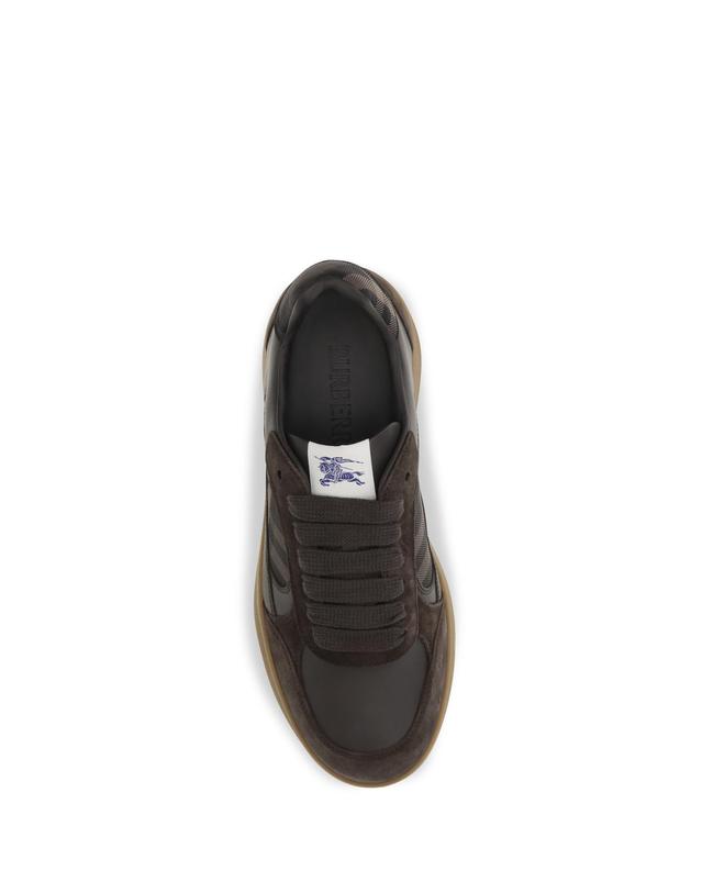 버버리 [해외직구][K68]버버리 8131050 A1276 남성 스니커즈 단화 로우탑 하이탑 Terrace Check leather and suede Sneakers 착용컷