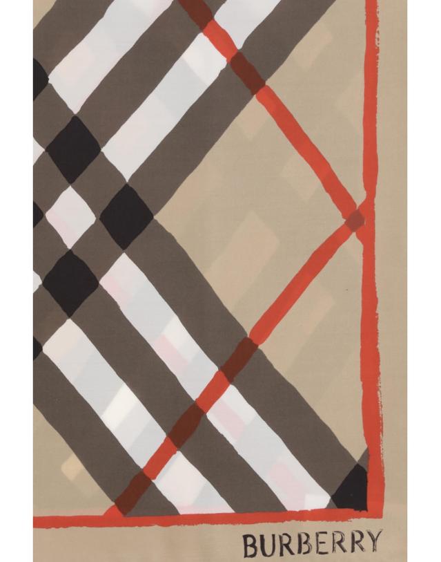 버버리 [해외직구][K68]버버리 8131628 A7028 여성 스카프 목도리 폴라드 머플러 Silk watercolour Check Scarf 착용컷