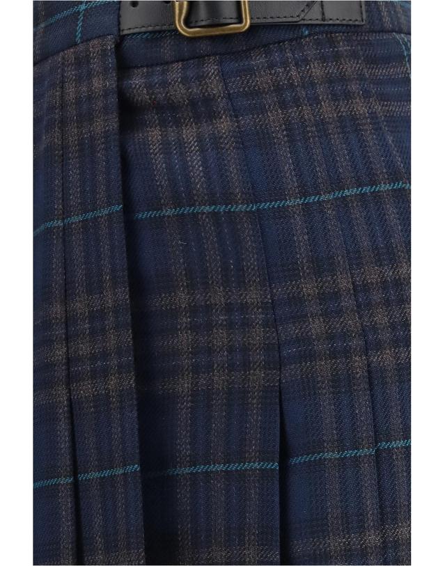 버버리 [해외직구][K68]버버리 8131308 C7157 여성 스커트 치마 롱 미디 미니스커트 Pleated check wool blend Skirt 착용컷
