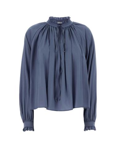 [해외직구][X45]피티토리노 TW6SBL130STDIC23 0330 여성 셔츠 남방 반팔 긴팔 블라우스 Air force blue stretch jersey blouse