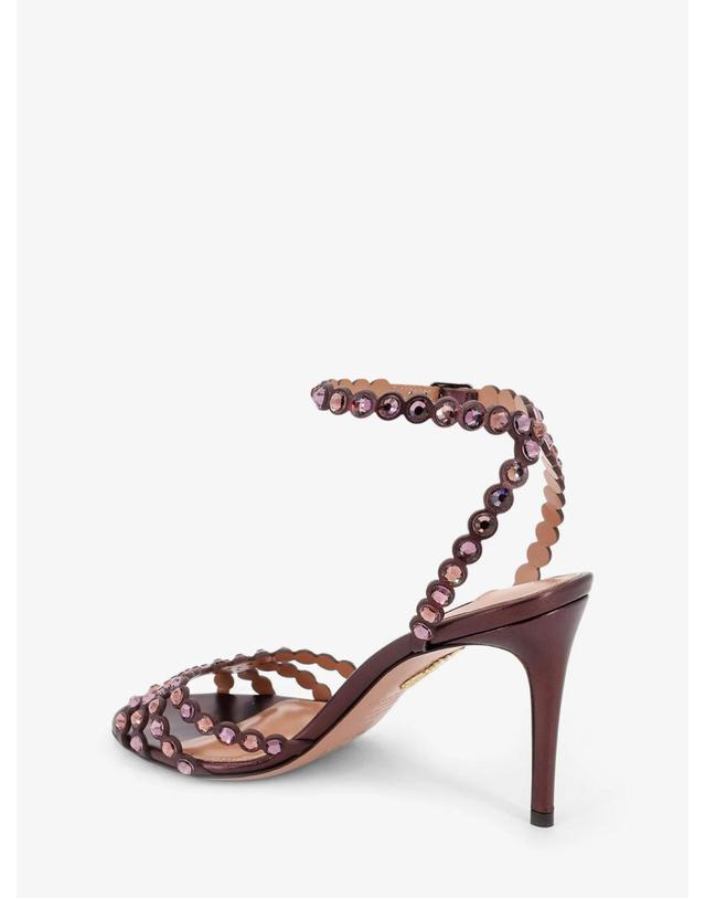아쿠아주라 [해외직구][N85]AQUAZZURA TQLMIDS0 여성 슬리퍼 샌들 뮬 AQUAZZURA Tequila sandals with crystal detail 착용컷