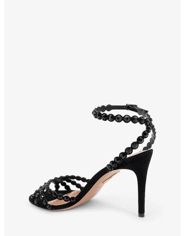 아쿠아주라 [해외직구][N85]AQUAZZURA TQLMIDS0 여성 슬리퍼 샌들 뮬 AQUAZZURA Tequila sandals with crystal detail 착용컷