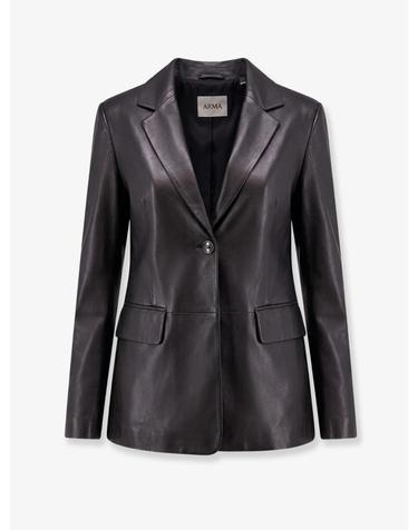 [해외직구][N85]ARMA 019L266062 여성 블레이저 베스트자켓 자켓 ARMA Sema single breasted leather blazer