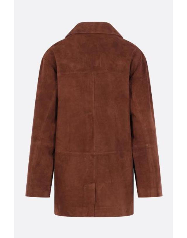 아르마 [해외직구][E32]ARMA 005L26102102MARRONE 여성 가죽자켓 ARMA Sendy single breasted coat in suede 착용컷