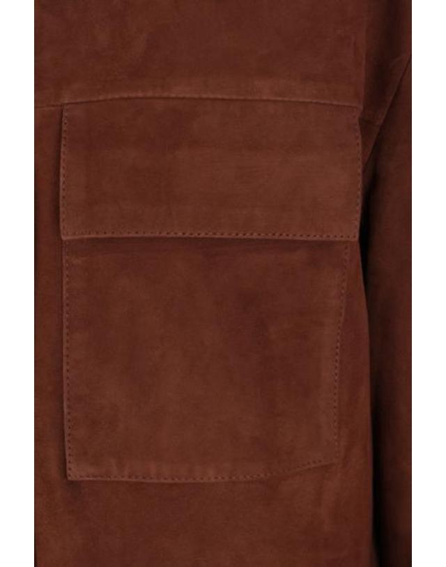 아르마 [해외직구][E32]ARMA 005L26102102MARRONE 여성 가죽자켓 ARMA Sendy single breasted coat in suede 착용컷
