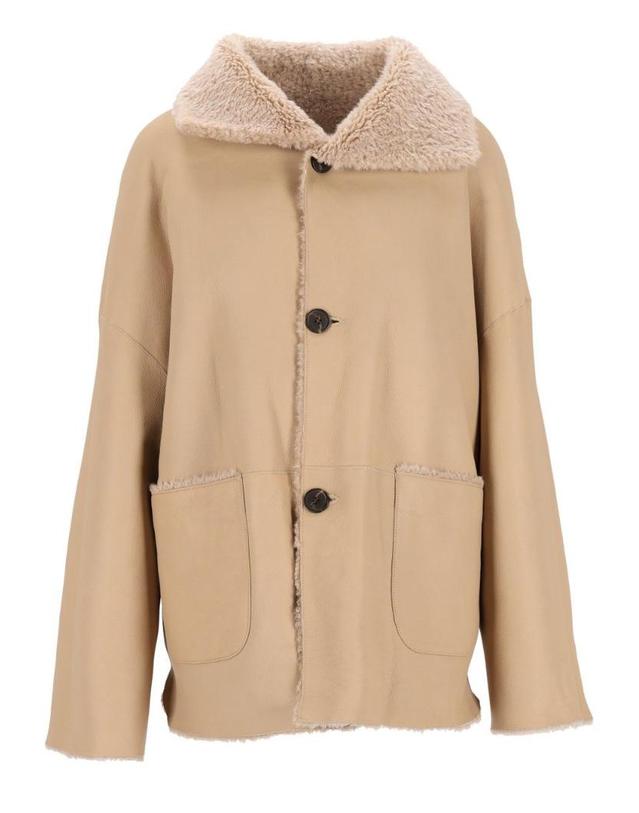 아르마 [해외직구][A94]ARMA 110L26607402SAND 여성 무스탕 퍼자켓 ARMA ARMA Isabella Reversible Coat 착용컷