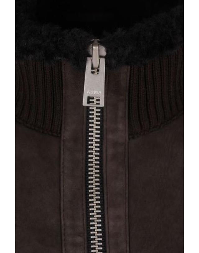 아르마 [해외직구][E32]ARMA 112G26603405IRON 남성 자켓 ARMA Arek bomber jacket in shearling 착용컷