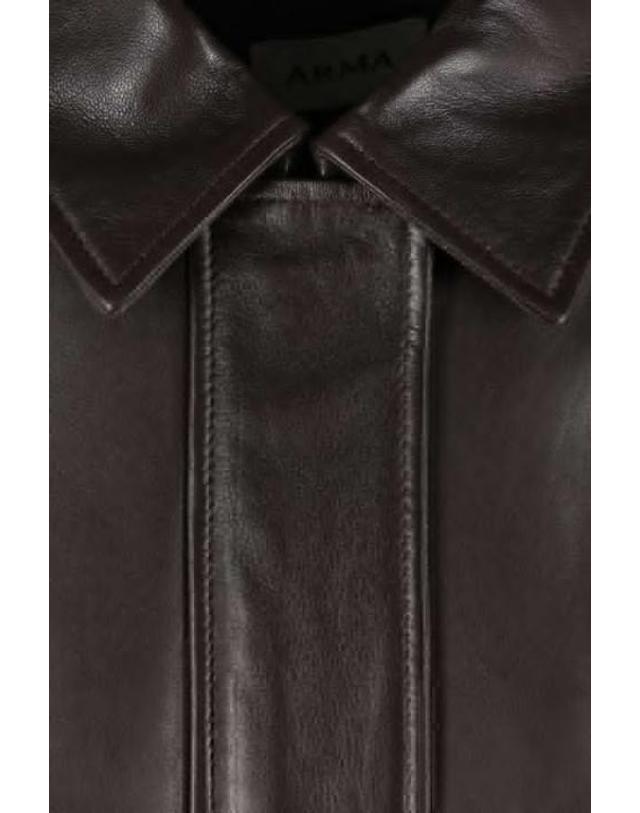 아르마 [해외직구][E32]ARMA 010L26605202COFFEEBEAN 여성 가죽자켓 ARMA Astra bomber jacket in nappa 착용컷