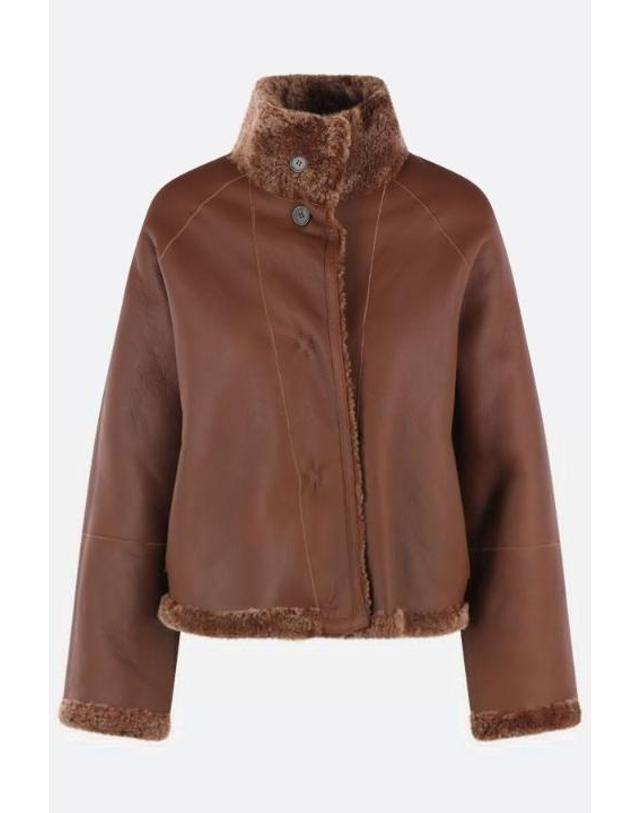 아르마 [해외직구][E32]ARMA 110L26607302ACORN 여성 퍼 시어링자켓 무스탕 ARMA Ariana reversible jacket in shearling and nappa 착용컷