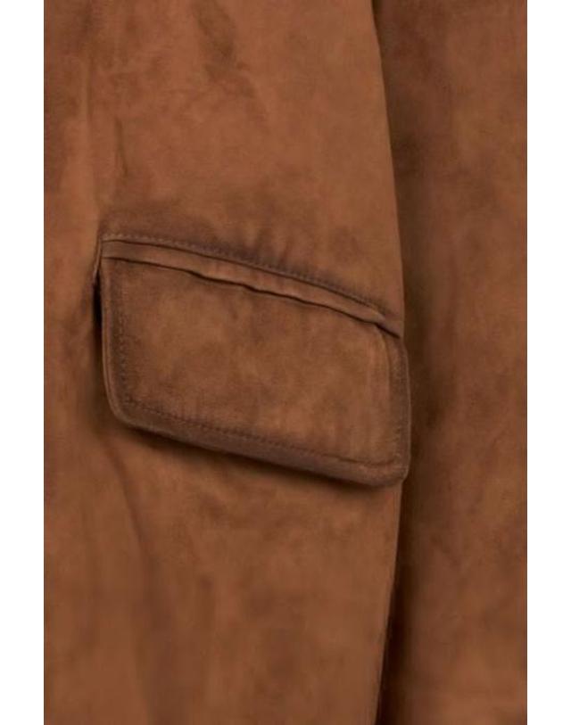 아르마 [해외직구][E32]ARMA 006L26603502SADDLE 여성 가죽자켓 ARMA Cado coat in suede 착용컷