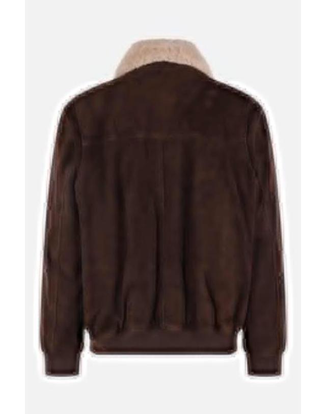 아르마 [해외직구][E32]ARMA 003G26602405CHARCOALBROWN 남성 레더자켓 무스탕 가죽자켓 ARMA Bari bomber jacket in suede 착용컷