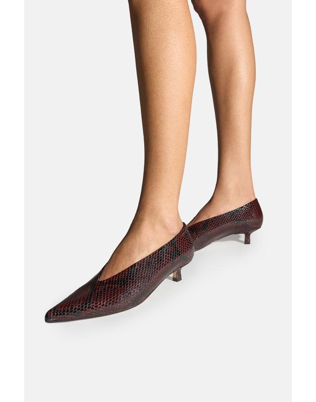 에이디 [해외직구][G95]에이디 A11PU0125006012226PORT 여성 펌프스 슬링백 하이힐 스트랩힐 CLARA SNAKE PRINT PUMPS 착용컷