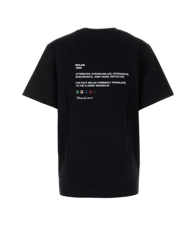 코페르니 [해외직구][X45]코페르니 DJS03F5036MUL BLACK 여성 티셔츠 민소매 탑 나시 Black cotton Coperni X Disney Mulan t shirt 착용컷