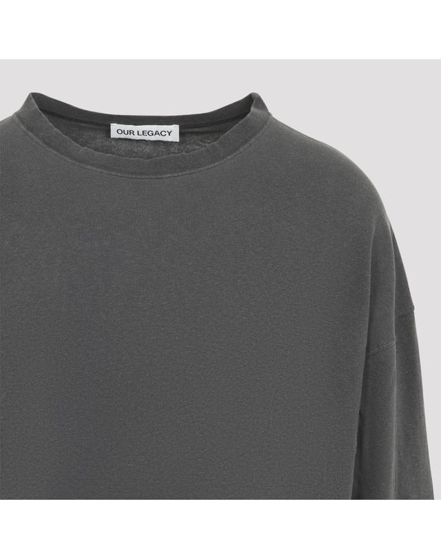 아워 레가시 [해외직구][D14]아워레가시 M2266SW WASHED BLACK 남성 맨투맨 후드 스웨트셔츠 집업 Our Legacy Slack Sweatshirt 착용컷