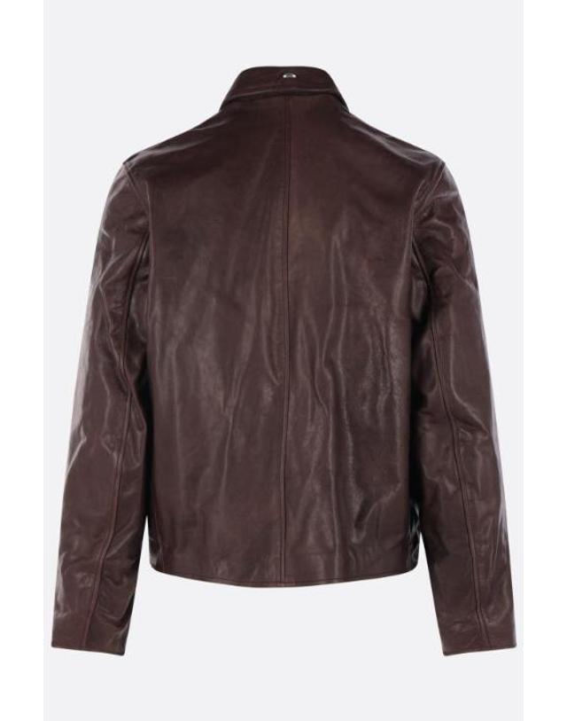 아워 레가시 [해외직구][E32]아워레가시 M4269MM 남성 레더자켓 무스탕 가죽자켓 OUR LEGACY Mini jacket in waxed leather 착용컷