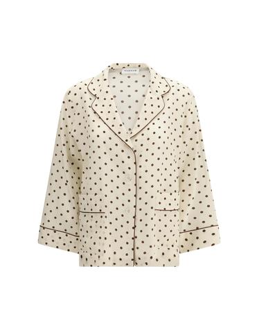 [해외직구][K68]PAROSH D381297Z 802 여성 셔츠 남방 긴팔 반팔 블라우스 Polka dot silk Shirt