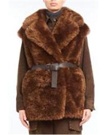 [해외직구][G95]Parosh D410582PRIME806 여성 코트 트렌치코트 케이프 자켓 FAUX FUR LONG VEST