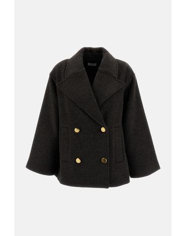 [해외직구][G95]Parosh D431855GLEAK26086 여성 코트 트렌치코트 케이프 자켓 DOUBLE BREASTED WOOL PEACOAT