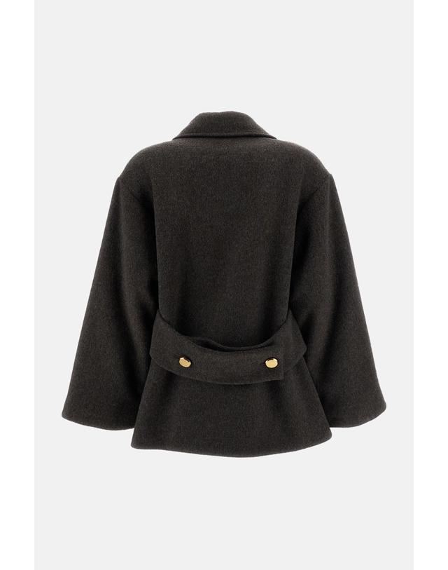 패로슈 [해외직구][G95]Parosh D431855GLEAK26086 여성 코트 트렌치코트 케이프 자켓 DOUBLE BREASTED WOOL PEACOAT 착용컷