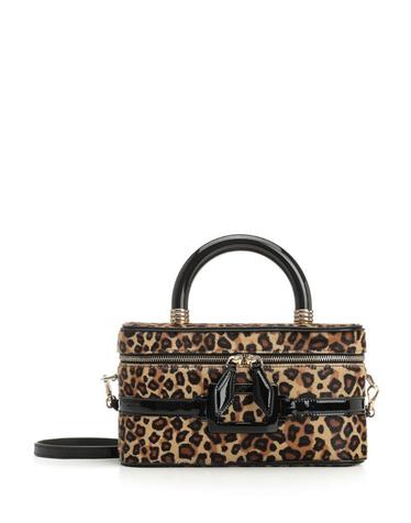[해외직구][A94]로저비비에 RBWAORH0101USN021Z 여성 토트백 탑핸들백 ROGER VIVIER ROGER VIVIER Belle Vivier Leopard Print Buckle Tote Bag