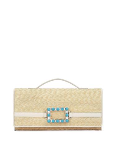 [해외직구][X45]로저비비에 RBWAORC6203V79 1P34 여성 토트백 쇼퍼백 탑핸들백 핸드백 BELLE VIVIER TURQUOISE CLUTCH