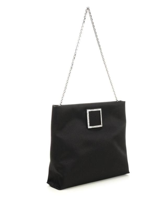 로저 비비에 [해외직구][A94]로저비비에 RBWAPDD0200RS0B999 여성 토트백 탑핸들백 ROGER VIVIER ROGER VIVIER Satin Trompette Bag 착용컷