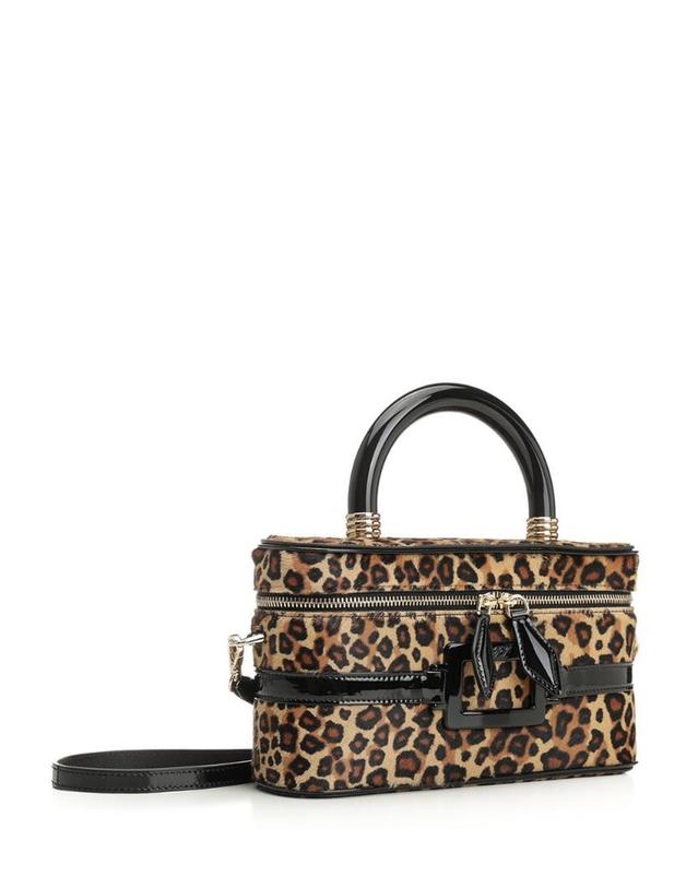 로저 비비에 [해외직구][A94]로저비비에 RBWAORH0101USN021Z 여성 토트백 탑핸들백 ROGER VIVIER ROGER VIVIER Belle Vivier Leopard Print Buckle Tote Bag 착용컷