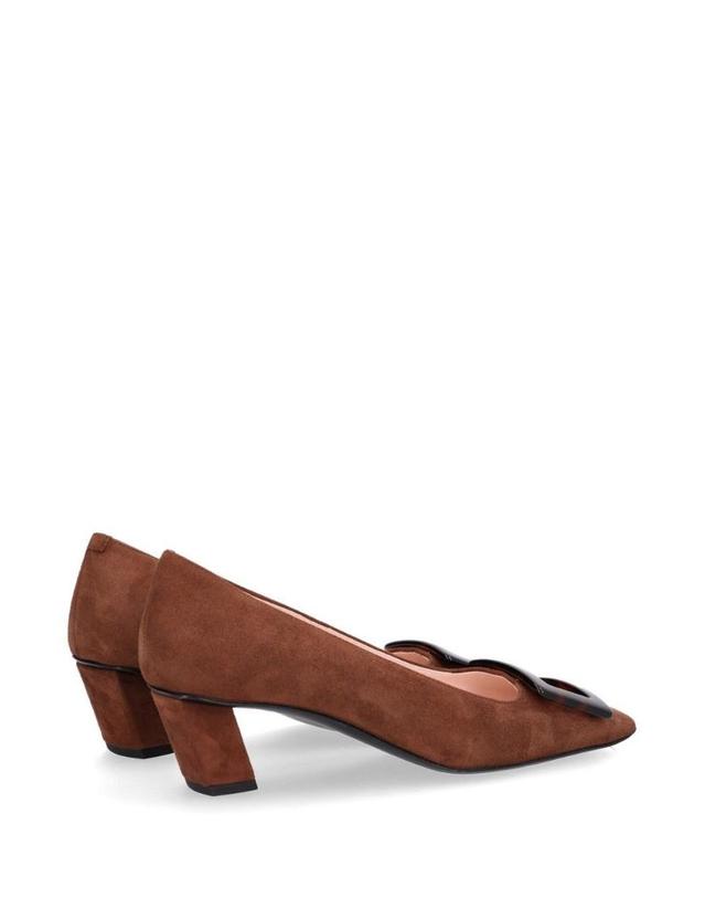 로저 비비에 [해외직구][A94]로저비비에 RVW00639540HR0S604 여성 펌프스 슬링백 하이힐 ROGER VIVIER ROGER VIVIER Belle Vivier Suede Pumps 착용컷