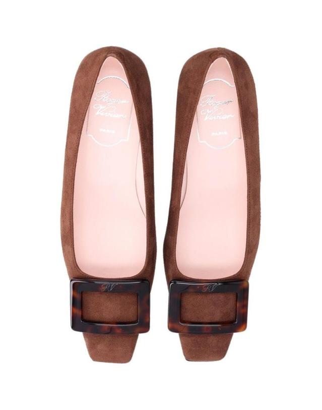 로저 비비에 [해외직구][A94]로저비비에 RVW00639540HR0S604 여성 펌프스 슬링백 하이힐 ROGER VIVIER ROGER VIVIER Belle Vivier Suede Pumps 착용컷
