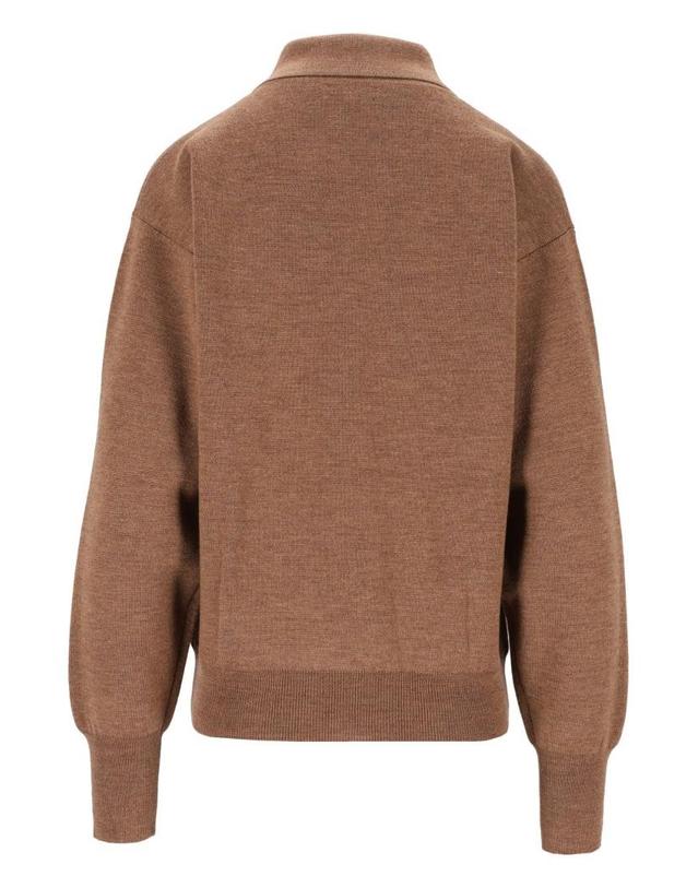 마우로 그리포니 [해외직구][A94]GRIFONI G3AC0019GRD AC0034ACU 62G 여성 니트 스웨터 GRIFONI GRIFONI Half Zip Collared Sweater 착용컷